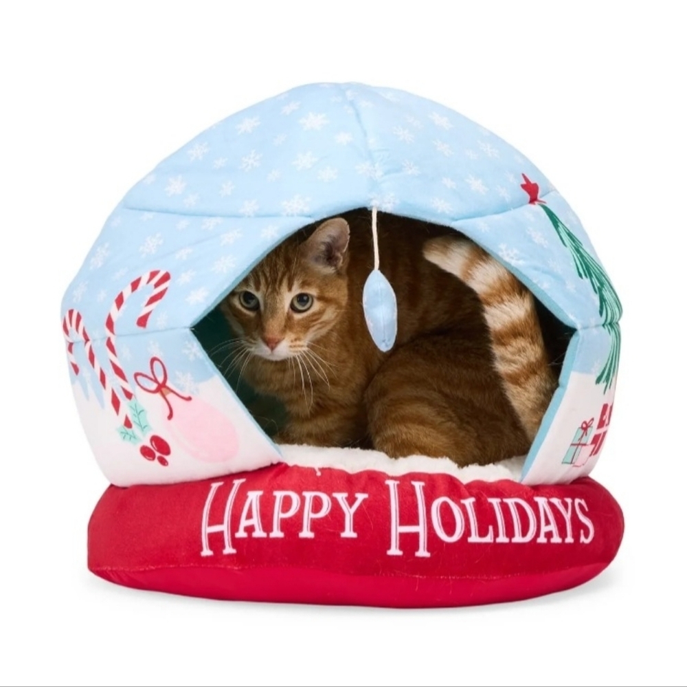 Holiday Snowglobe Small Pet Bed
